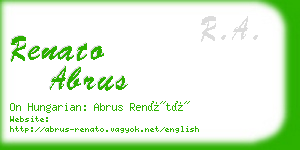 renato abrus business card